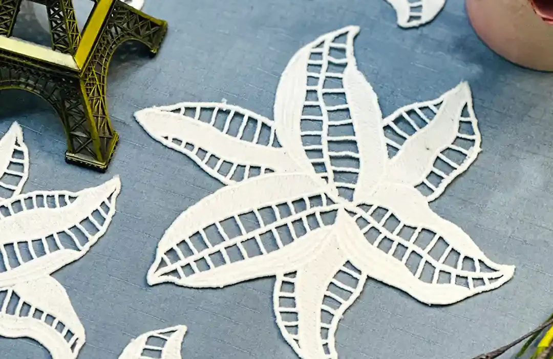 Guipure & Chemical Patches Embroidery Home Feature