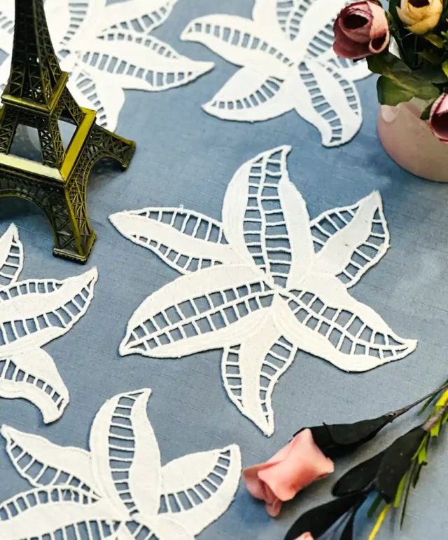 Guipure & Chemical Patches Embroidery Home Feature