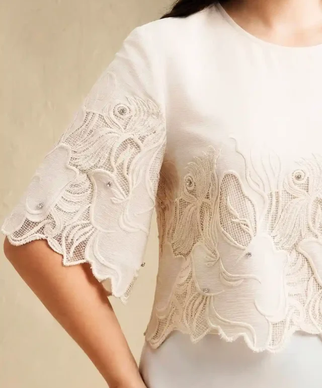 Shoulder and Sleeve Motifs Embroidery Home Feature